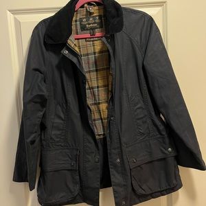 Barbour Waxed Coat Navy